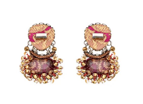 Pendientes Ayala Bar Mujer Plum Wine in Aleación de Metal Cristallo H2389 - H2389